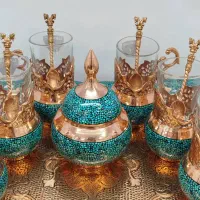 سرویس چایخوری فیروزه کوبی|صنایع دستی و سایر لوازم تزئینی|اصفهان, کوی امیریه|دیوار