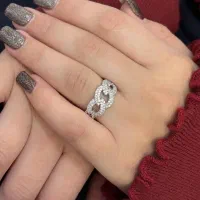 انگشتر نقره مدل هرمس روکش طلا سفید . باطلامونمیزنه|بدلیجات|مشهد, طلاب|دیوار