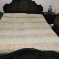 تخت خواب دو نفره چوبی|تخت و سرویس خواب|کاشمر, |دیوار