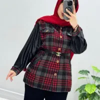 مانتو آستین چرم فوتر