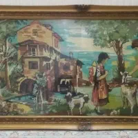 تایلو کوبلن دستی قدیمی وعتیقه
