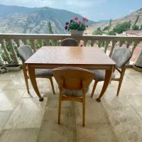 میز ناهار خوری ۴ نفره چوب راش|میز و صندلی غذاخوری|قائم‌شهر, |دیوار