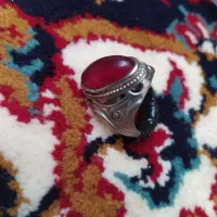 انگشتر نقره یاقوت