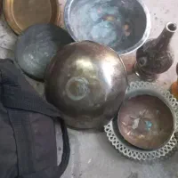 چاقو،ساعت،کاسه مسی وقدیمی|کلکسیون اشیاء عتیقه|بهار, |دیوار