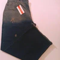 شلوار واید جین دمپا ریش سایز ۳۸ زنانه