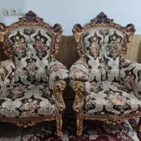 مبل سلطنتی نه نفره سالم|مبلمان خانگی و میز عسلی|شیراز, شهرک مطهری|دیوار