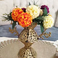 گلدان برنز و گل|صنایع دستی و سایر لوازم تزئینی|شاهین دژ, |دیوار