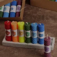 شمع موم عسلی