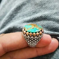 انگشترفیروزه وآمیتیست