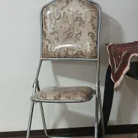 دوعدد صندلی فلزی روکش مخمل