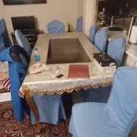 میز ناهار خوری ۸ نفره کار کرده تمیز
