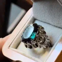 کار دست استاد حجت حسینی باسنگ توپاز سبز کله غازی