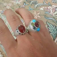 کلکسیون انگشتر و جواهرات معدنی نقره گنبه کهنه999