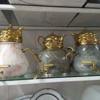 کتری قوری شیردارطرح ماربل