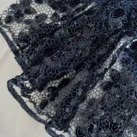 پارچه مجلسی پولکی به رنگ سورمه ای