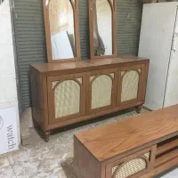 آینه کنسول و میزتیوی گنبدی حصیرخور|بوفه، ویترین، کنسول|بهارستان, |دیوار