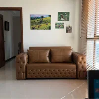 چستر تخت خواب شو چرم طبیعی