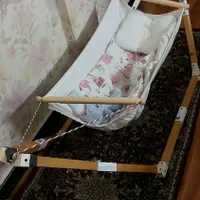 ننو چوبی گهواره بچه بانوچ تاشو|اسباب و اثاث بچه|مشهد, موسوی قوچانی|دیوار