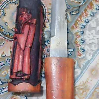 چاقو نیمچه صنایع دستی کار شده چوب|کلکسیون اشیاء عتیقه|تهران, بریانک|دیوار