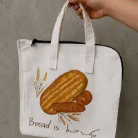 توت بگ کیف نان پارچه‌ای نقاشی شده