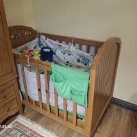 تخت و کمد کودک تمام چوب