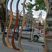 آینه فریم دار چوبی دفرمه راش کد38|آینه|ارومیه, |دیوار