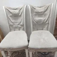 صندلی چوبی و سفید