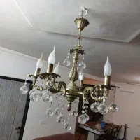 یه جفت لوستر برنجی ۶شاخه