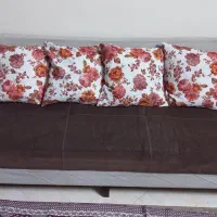 مبل راحتی۷نفره خوش رنگ پایه چوبی به بهترین پیشنهاد|مبلمان خانگی و میز عسلی|ری, شهادت|دیوار