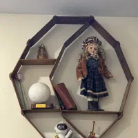 شلف چوبی دست ساز طرح ماه