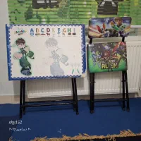 میز تحریر تاشو  همراه صندلی تاشو در حد نو