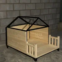 کلبه لانه سگ چوب و آهن کیفیت A+