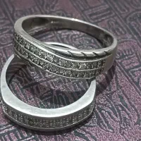 دستبند نقره استیکر و گوشواره نقره عیار بالا