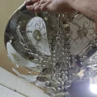 لوستر سقفی کنترل دار کریستالی