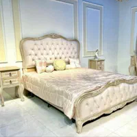 سرویس خواب دونفره تمام چوب مدل سه گل ثمر