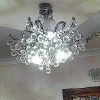 لوستر برنزی کروم شده ۳عدد