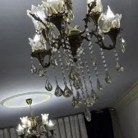 دوعددلوسترسقفی  ۱عدیوارکوب ۲عددآباژور|لوستر و چراغ آویز|ملارد, |دیوار