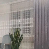 پرده حریر گل دار