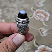 انگشتر عقیق کلکسیونی ..کار دست استاد فرح نیا تهران