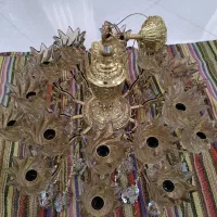 لوستر برنجی کاملا نو|لوستر و چراغ آویز|تهران, جوادیه تهرانپارس|دیوار