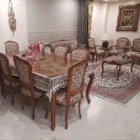 ست مبل نه نفره همراه میز نهار خوری هشت نفره|مبلمان خانگی و میز عسلی|تهران, تهران‌نو|دیوار