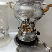 سماور گازی جنس قدیم برنجی مارک ماهان