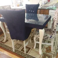 میزوصندلی غذاخوری باچوب راش وشیشه خارجی مبل ۹نفره