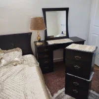 سرویس خواب دونفره چوبی|تخت و سرویس خواب|خمین, |دیوار