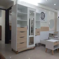 کمد لباس کشو و کتابخانه دار مدرن مدل BARLY