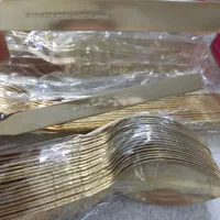قاشق و چنگال طلایی رنگ .مارک ژاپن|ظروف سرو و پذیرایی|میاندوآب, |دیوار