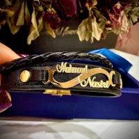 دستبند چرمی طلا