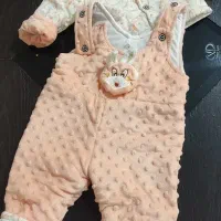 کاپشن و شلوار پیش بندی نوزاد