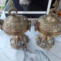 دو عدد قندان برنز