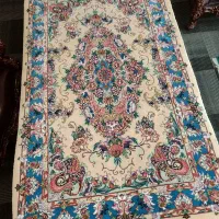 فرش پشمی کشکولی دستبافت ذرع و نیم ترکمن